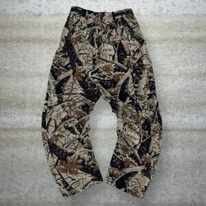 Vintage 90s Tactical Pants 26x30 Baggy Wide Leg Hunting Camo Cargos Woodland